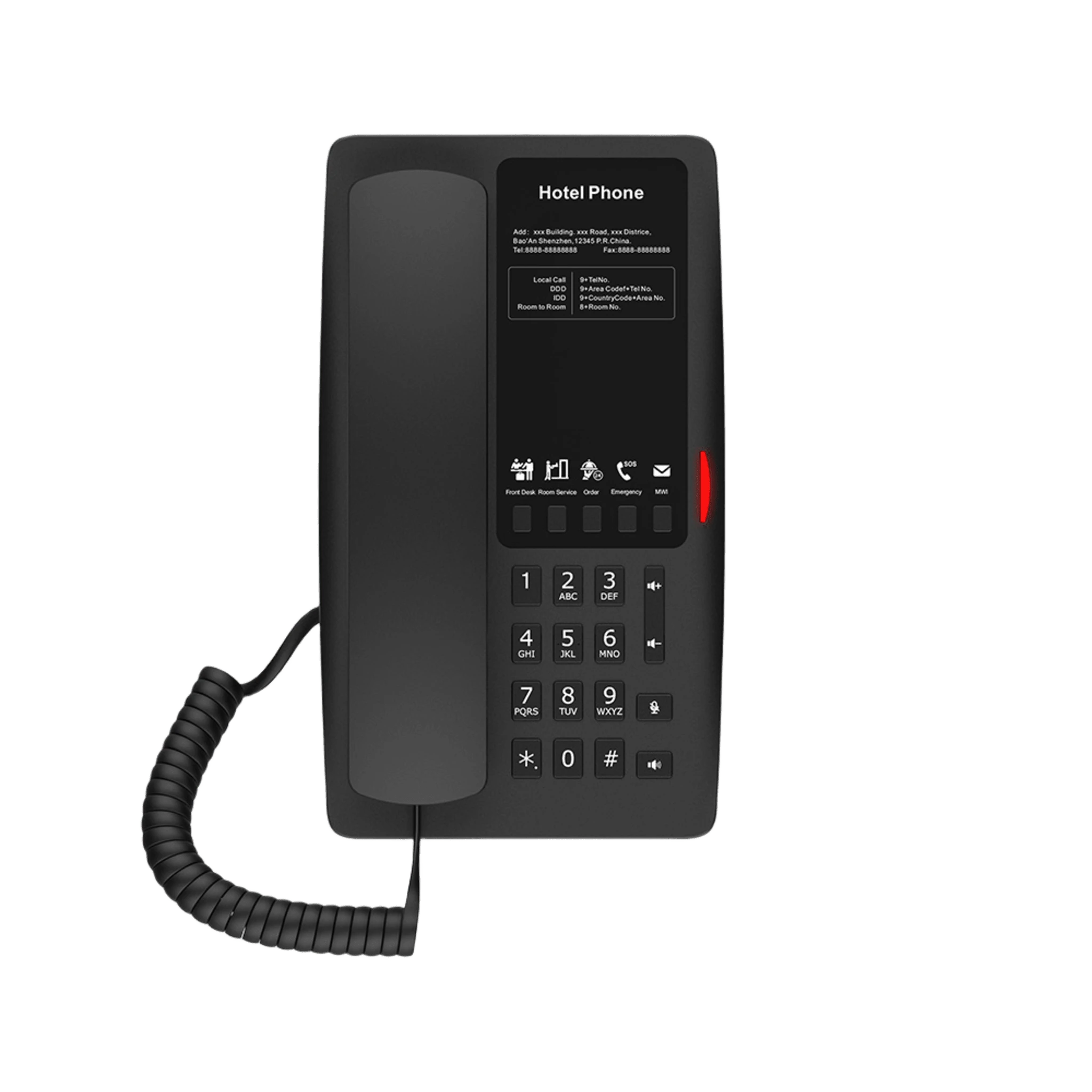 TELÉFONO IP WI-FI PARA HOTELERÍA, PUERTO USB-A PARA CARGA, 5 TECLAS PROGRAMABLES PARA SERVICIO RÁPIDO (HOTLINE), PLANTILLA PERSONALIZABLE CON POE-VoIP - Telefonía IP - Videoconferencia-FANVIL-H4WB-Bsai Seguridad & Controles