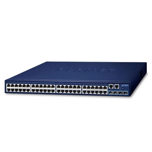 SWITCH PLANET STACKING SGS-5240-48T4X ADMINISTRABLE L2 + L3 RUTEO ESTATICO/ 48 PUERTOS RJ45 VELOCIDAD DE TRANSMISION 10/100/1000 MBPS + 4 SFP VELOCIDAD DE TRANSMISION 10 GBPS + 1 PUERTO RJ45 SERIAL/MONTAJE EN RACK/TEMPERATURA DE OPERACION 0-50°C-Switches-PLANET-Bsai Seguridad & Controles
