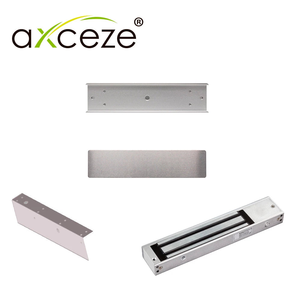 MZLC620 KIT 1X CHAPA MAGNETICA AX-M620T + 1X BRACKET TIPO U AX-M620-U +1X BRACKET TIPO L AX-M620-L PARA PUERTA DE VIDRIO CON MARCO/TEMPORIZADOR-Cerraduras-AXCEZE-Bsai Seguridad & Controles