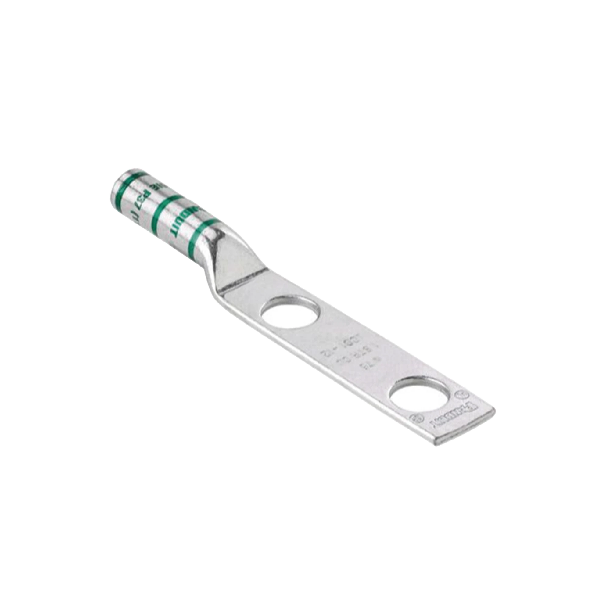 TERMINAL DE COMPRESIÓN PAN-LUG™ DE BARRIL LARGO, DE DOS ORIFICIOS DE 1/2", PARA CABLE 6 AWG, ESPACIOS ENTRE ORIFICIOS DE 1.75".-Calidad de la Energía-PANDUIT-Bsai Seguridad & Controles