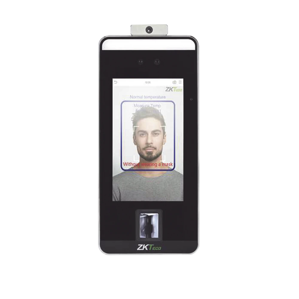 TERMINAL DE RECONOCIMIENTO FACIAL, PALMA, HUELLA DIGITAL Y TEMPERATURA DE ALTA VELOCIDAD-Biometricos-ZKTECO-Bsai Seguridad & Controles