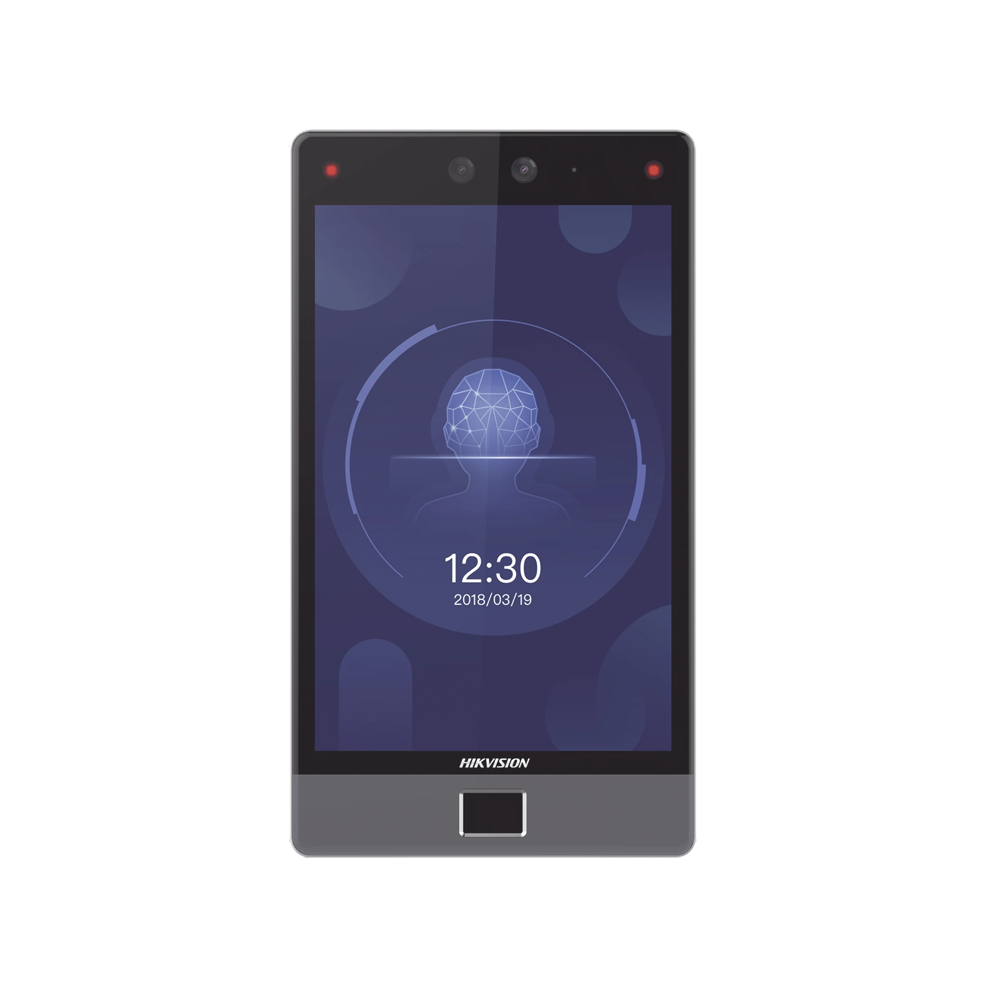 TERMINAL FACIAL MIN MOE 8" TOUCH CON LECTOR DE HUELLAS / DELGADA Y ESTÉTICA / POE / 100,000 ROSTROS / EXTERIOR IP65 / FUNCIÓN DE VIDEOPORTERO Y LECTURA DE CÓDIGOS QR / LECTURA DE TARJETAS-Biométricos-HIKVISION-DSK1T680DFE1-Bsai Seguridad & Controles