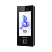 TERMINAL FACIAL MIN MOE CON LECTOR DE HUELLAS Y TARJETAS MIFARE / 3000 ROSTROS / 3000 HUELLAS / PANTALLA 4.5" / ADMINISTRABLE EN LA NUBE CON HIKCONNECT TEAMS / EXTERIOR IP65 / POE / WIFI-Biométricos-HIKVISION-DS-K1T344MBFWX-E1-Bsai Seguridad & Controles