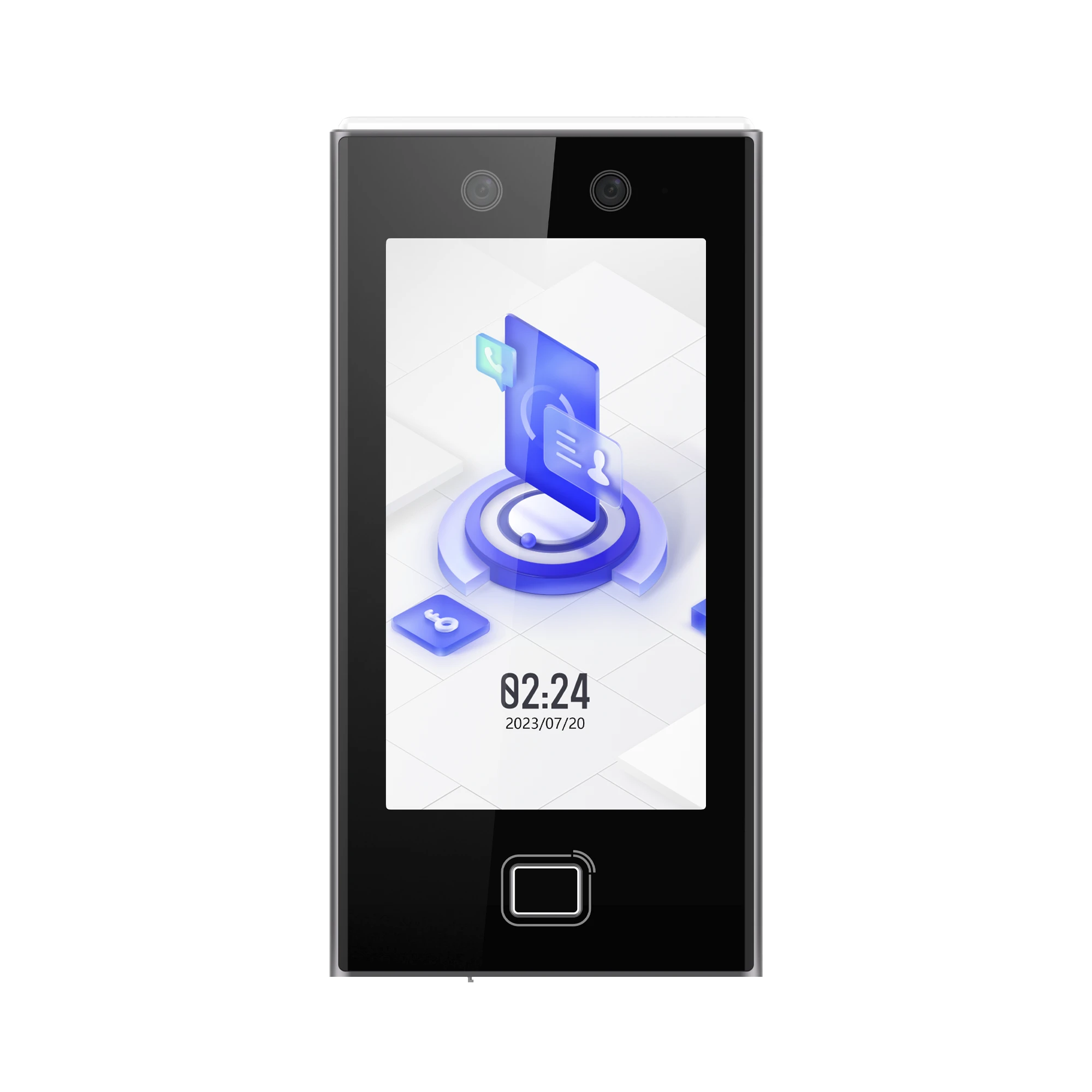 TERMINAL FACIAL MIN MOE WIFI / LECTOR DE HUELLAS / 6,000 ROSTROS Y 10,000 HUELLAS / PANTALLA 7" / ADMINISTRABLE EN LA NUBE CON HIK-CONNECT 6 / EXTERIOR IP65-Biométricos-HIKVISION-DS-K1T670MFWX-Bsai Seguridad & Controles