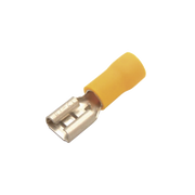 TERMINAL TIPO HEMBRA AISLADA 0.250 / 12 - 10 AWG / AMARILLO / PAQUETE DE 25 PIEZAS.-Ferreteria-EPCOM POWERLINE-Bsai Seguridad & Controles
