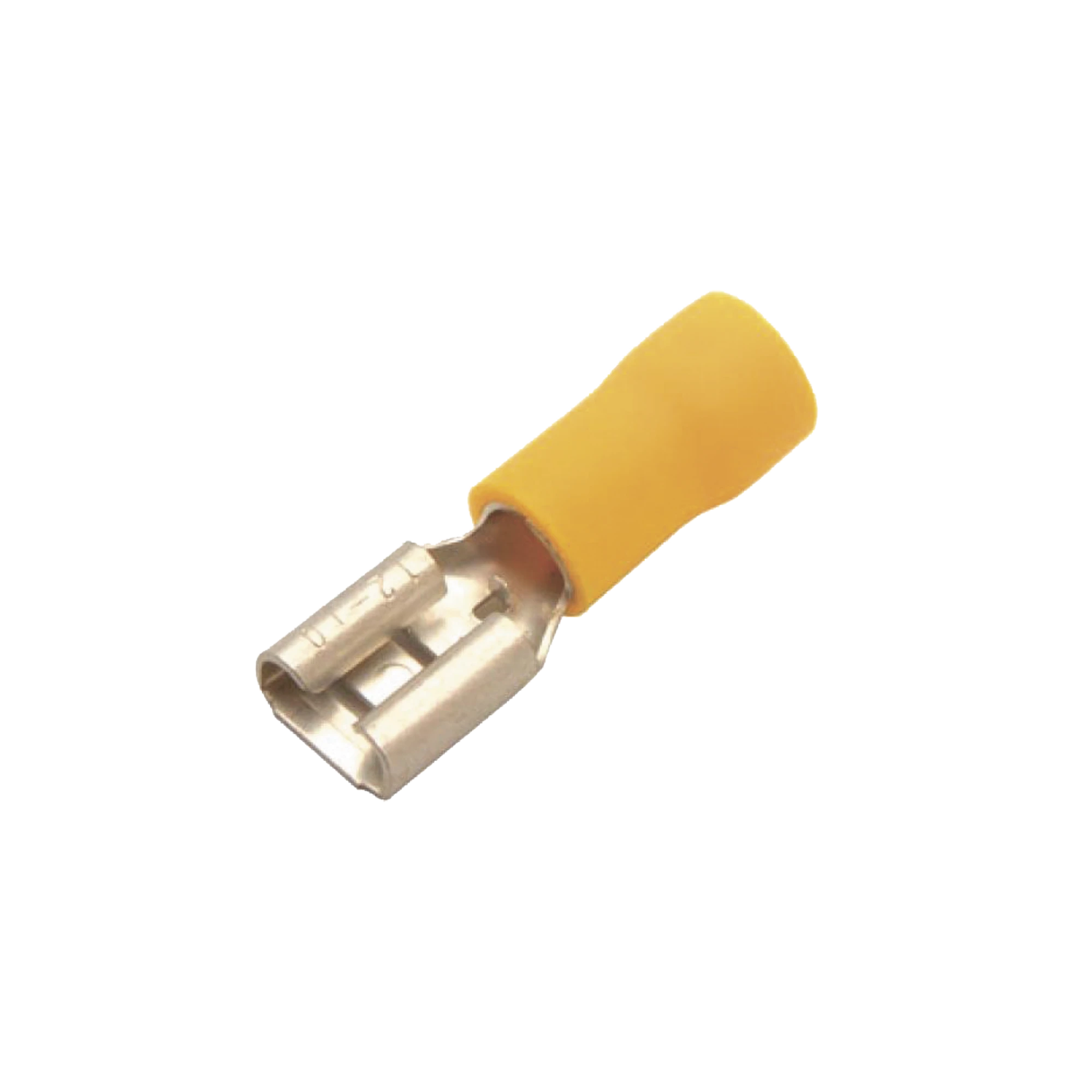 TERMINAL TIPO HEMBRA AISLADA 0.250 / 12 - 10 AWG / AMARILLO / PAQUETE DE 25 PIEZAS.-Ferreteria-EPCOM POWERLINE-Bsai Seguridad & Controles