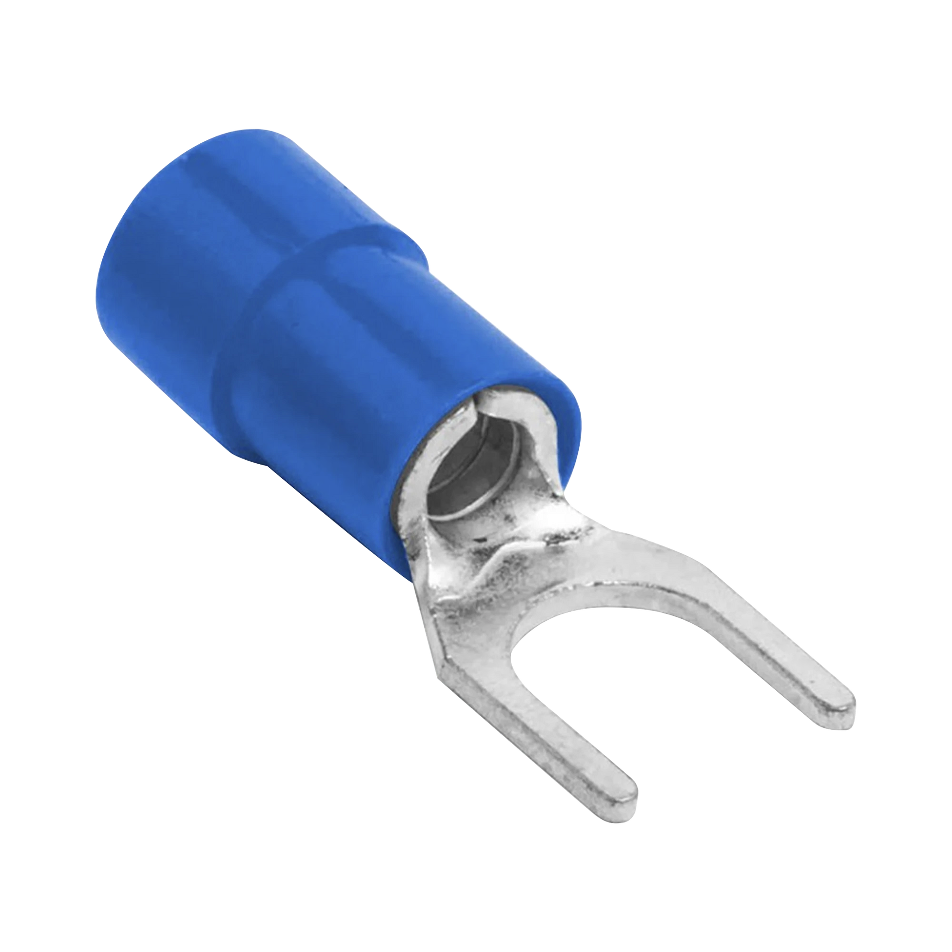 TERMINAL TIPO HORQUILLA ( ESPADA ) AISLADA / 16 - 14 AWG / AZÚL / PAQUETE DE 25 PIEZAS.-Ferreteria-EPCOM POWERLINE-Bsai Seguridad & Controles