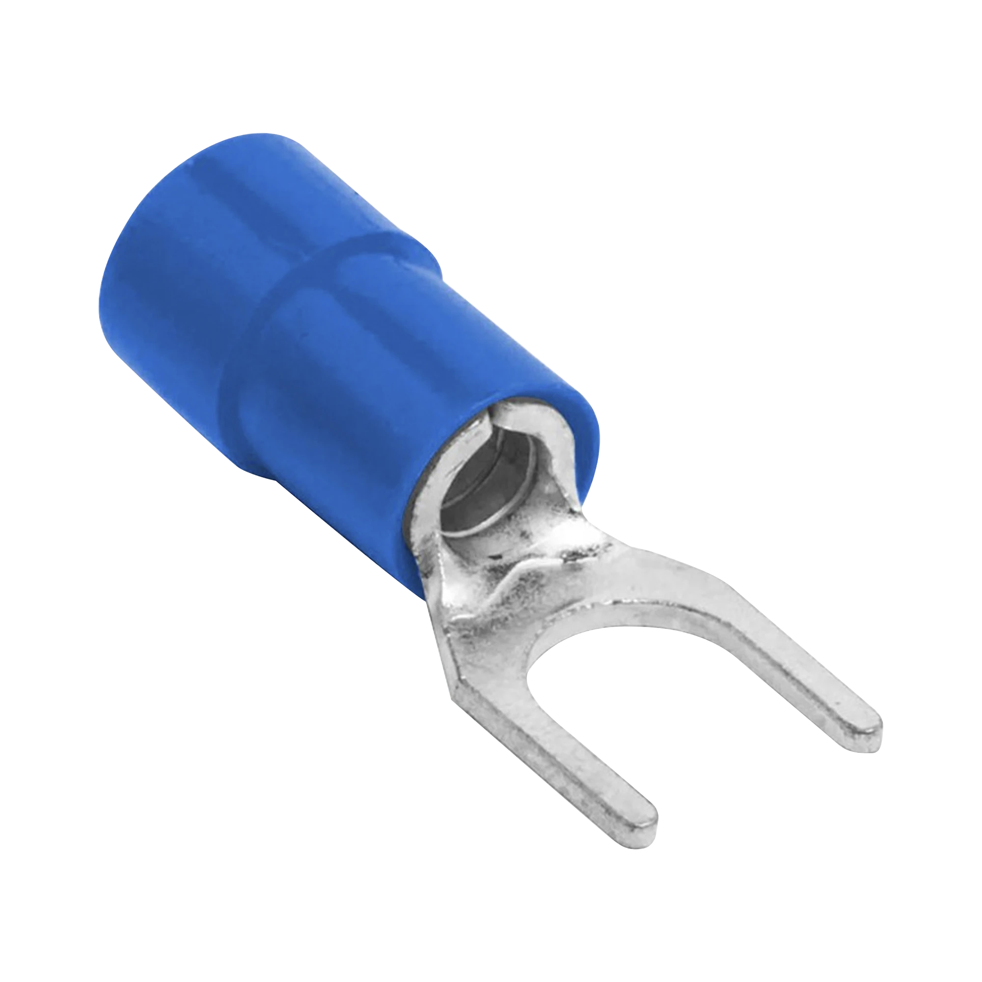 TERMINAL TIPO HORQUILLA ( ESPADA ) AISLADA / 16 - 14 AWG / AZÚL / PAQUETE DE 25 PIEZAS.-Ferreteria-EPCOM POWERLINE-Bsai Seguridad & Controles