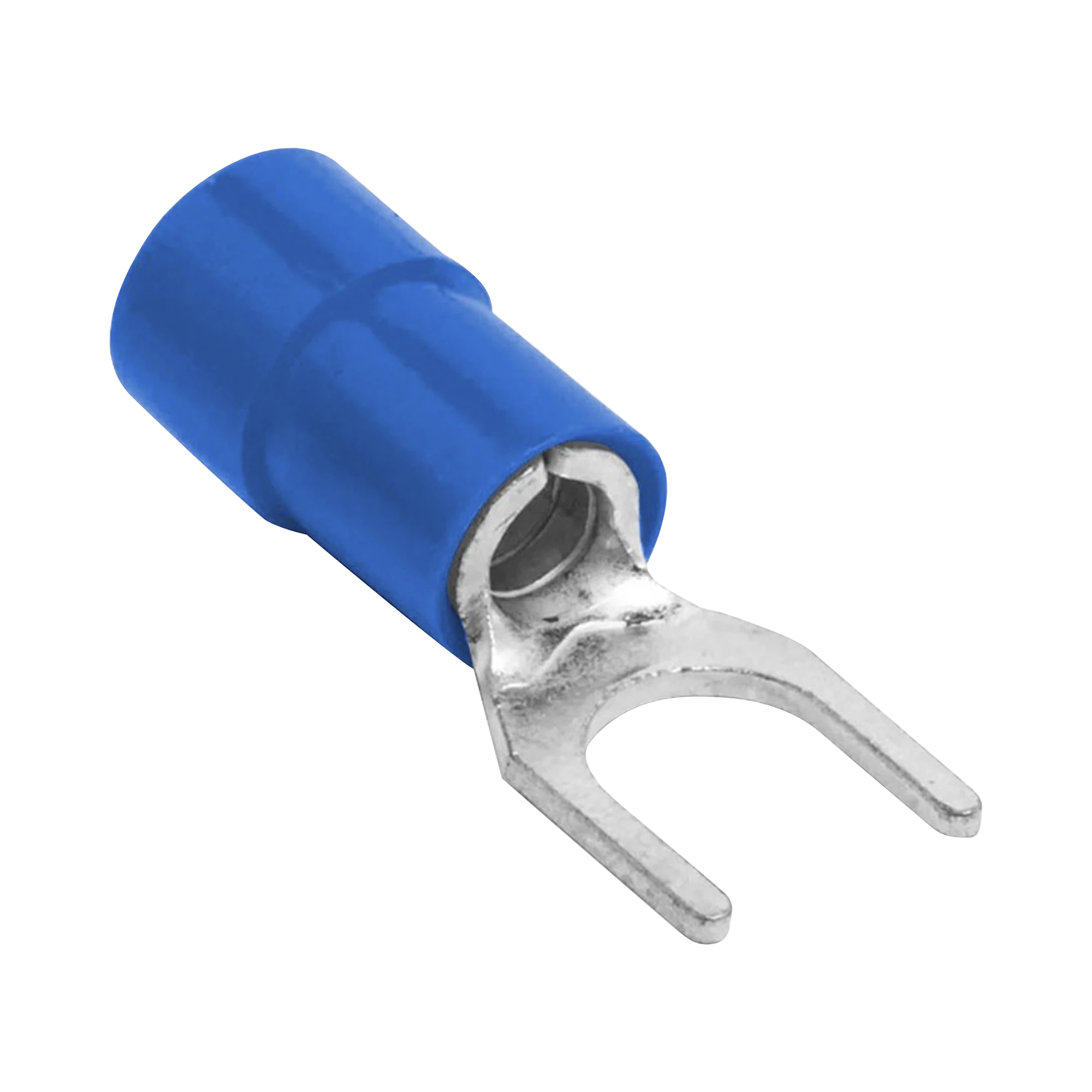TERMINAL TIPO HORQUILLA ( ESPADA ) AISLADA / 18 - 14 AWG / AZÚL / PAQUETE DE 25 PIEZAS.-Ferreteria-EPCOM POWERLINE-Bsai Seguridad & Controles