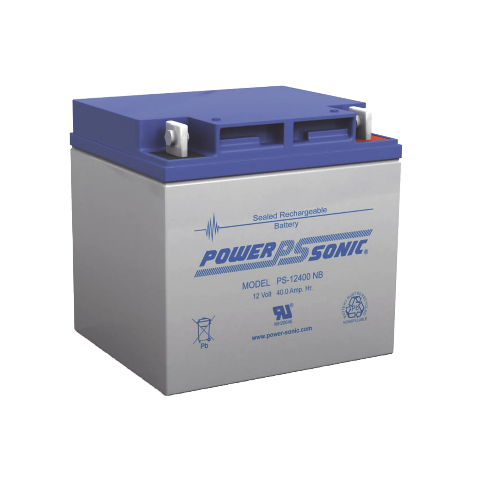 BATERÍA DE RESPALDO UL DE 12V 40AH / IDEAL PARA SISTEMAS DE DETECCIÓN DE INCENDIO / CONTROL DE ACCESO / INTRUSIÓN / VIDEOVIGILANCIA / TERMINALES TIPO NB-Baterías-POWER SONIC-Bsai Seguridad & Controles