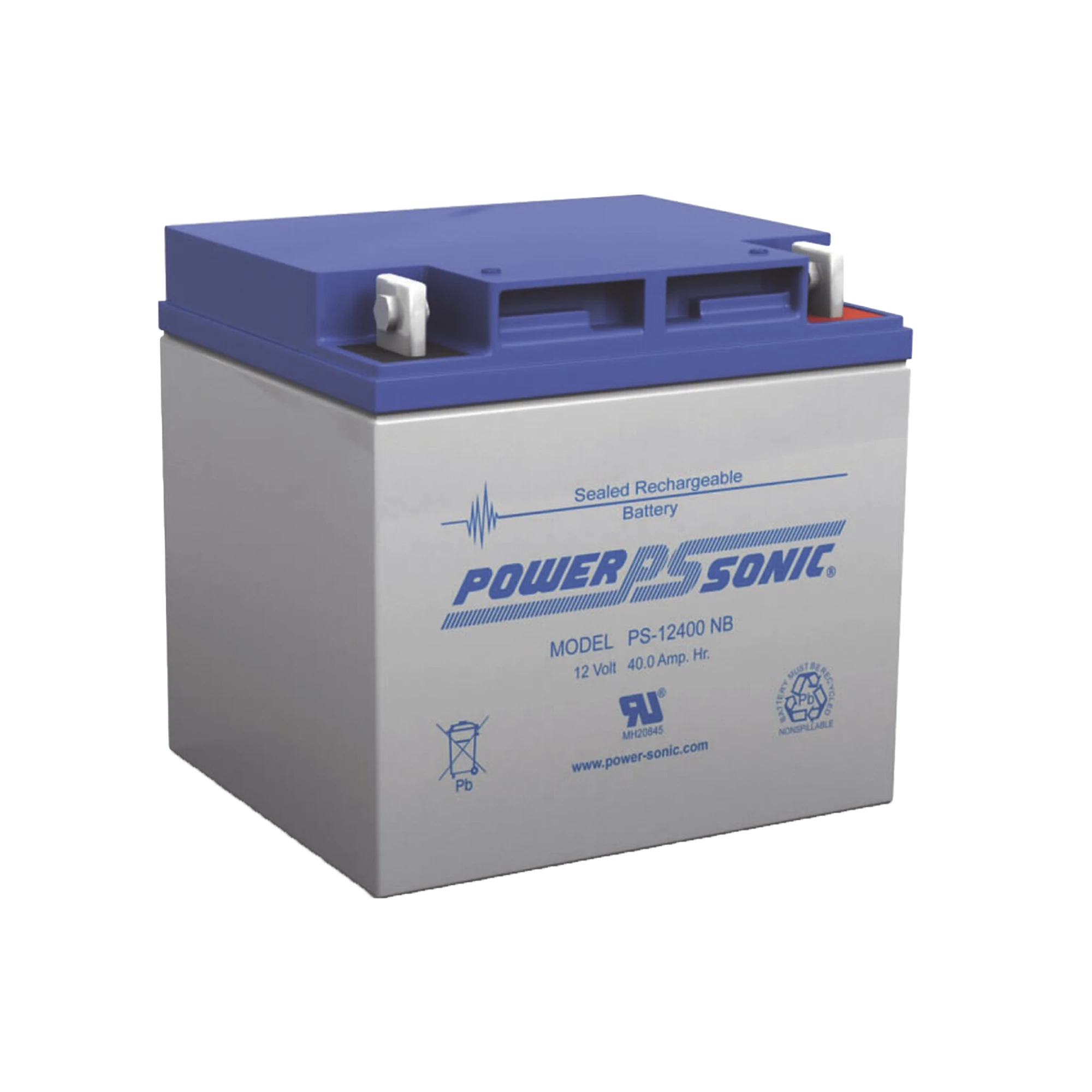 BATERÍA DE RESPALDO UL DE 12V 40AH / IDEAL PARA SISTEMAS DE DETECCIÓN DE INCENDIO / CONTROL DE ACCESO / INTRUSIÓN / VIDEOVIGILANCIA / TERMINALES TIPO NB-Baterías-POWER SONIC-Bsai Seguridad & Controles