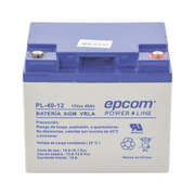 BATERÍA DE RESPALDO PARA EQUIPO ELECTRÓNICO / UL / 12V @ 40 AH / TECNOLOGÍA AGM-VRLA / USO EN: ALARMAS DE INTRUSIÓN / INCENDIO / CONTROL DE ACCESO / CCTV / TERMINALES TIPO T 11 ( HEX )-Baterías-EPCOM POWERLINE-Bsai Seguridad & Controles