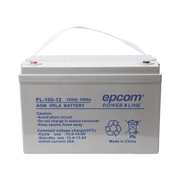 BATERÍA 12V @ 100 AH / AGM-VRLA / USO EN APLICACIÓN FOTOVOLTAICA /TERMINALES TIPO TORNILLO HEX M6-Baterías-EPCOM POWERLINE-Bsai Seguridad & Controles
