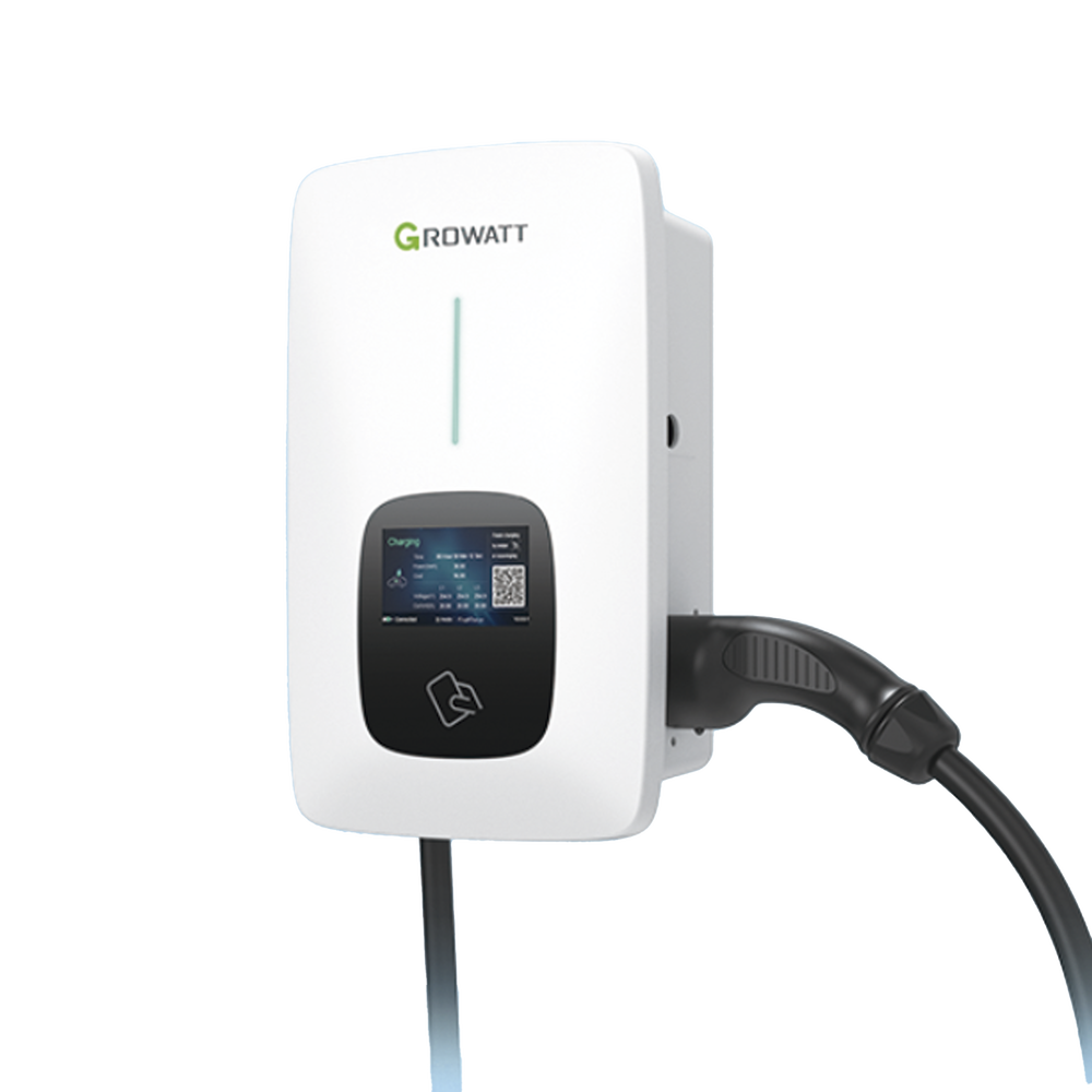 ESTACIÓN DE CARGA PARA VEHÍCULOS ELÉCTRICOS 240 VCA 9.6 KW 40 A-GROWATT-Bsai Seguridad & Controles