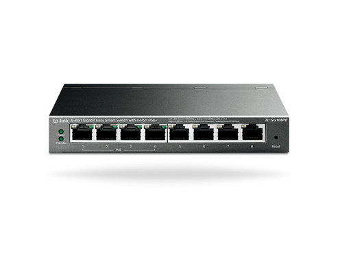 TP-LINK TL-SG108PE - EASY SMART SWITCH POE JETSTREAM , 8 PUERTOS 10/100/1000 MBPS 55 W-Switches POE-TP-LINK-TPL3720010-Bsai Seguridad & Controles