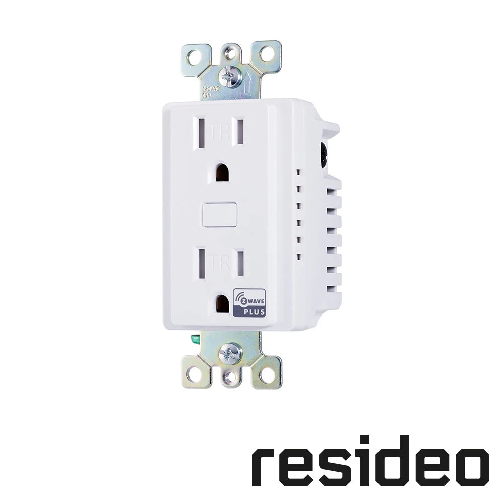 TOMA CORRIENTE INTELIGENTE Z-WAVE Z5OUTLET RESIDEO SERIES PRO 15 AMP. DOS RECEPTACULOS OPERA EN FRECUENCIA 908.4MHZ/916 MHZ COMPATIBLE CON HUB/GATEWAY Z-WAVE.-Smart Home-RESIDEO-Z5OUTLET-Bsai Seguridad & Controles