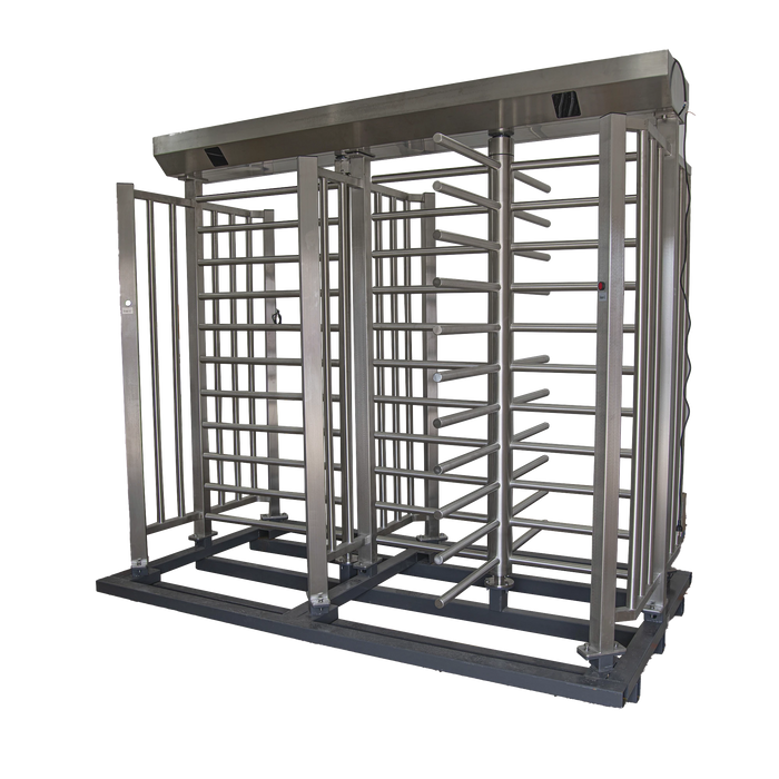 TORNIQUETE DE PASO DOBLE DE CUERPO COMPLETO CON PUERTA LATERAL Y REHILETE DE ACCESO / FABRICADO EN ACERO INOXIDABLE GRADO 304 /-Torniquetes y Puertas de Cortesía-ACCESSPRO-XTD-100-Bsai Seguridad & Controles