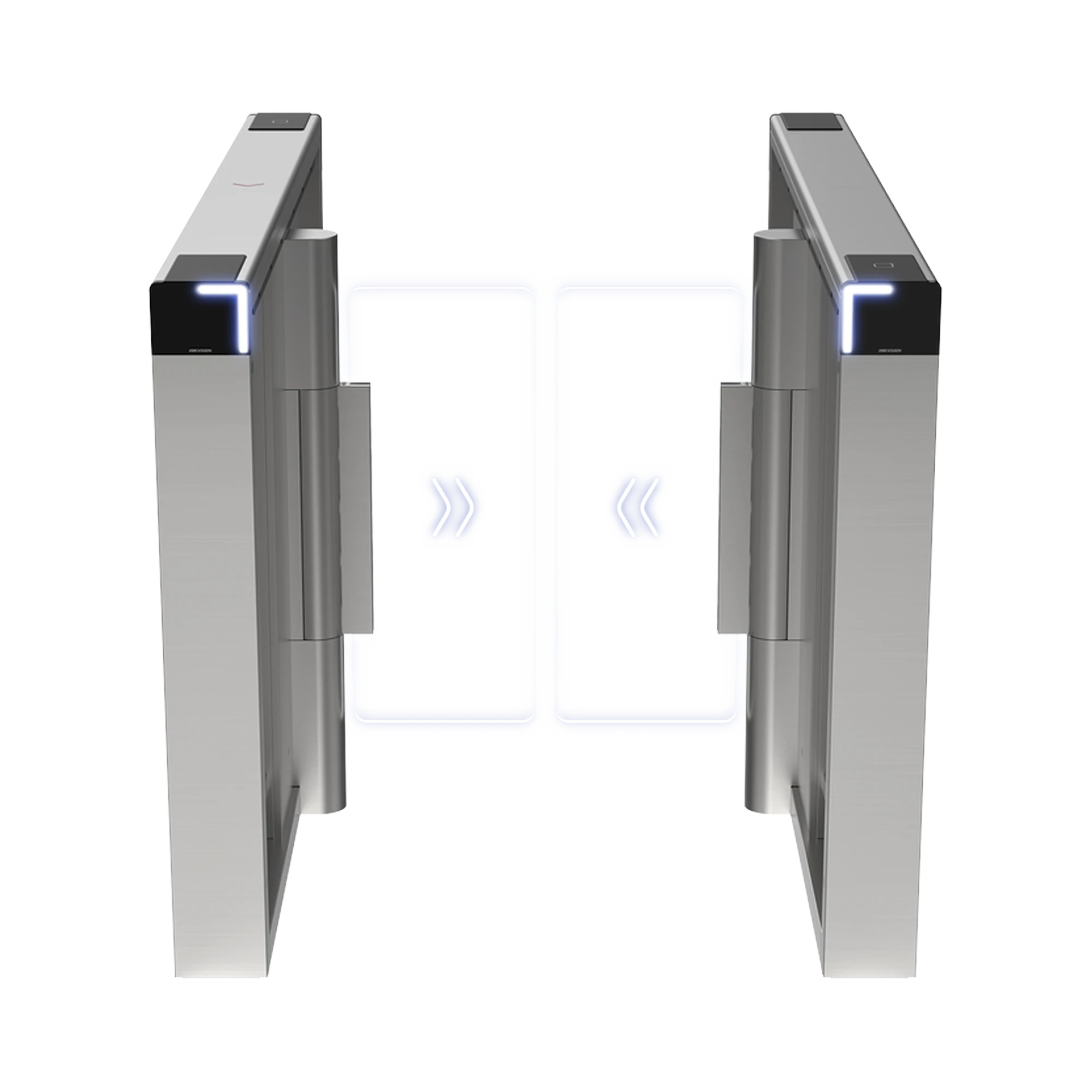 TORNIQUETE SWING PREMIUM / ILUMINACIÓN LED / 12,000,000 CICLOS MCBF / INCLUYE LECTORES DE TARJETA Y PANEL DE ACCESO / 14 PARES DE IR / CARRIL DE 90 CMS / COMPATIBLE CON RECONOCIMIENTO FACIAL / INCLUYE IZQUIERDO Y DERECHO-Torniquetes y Puertas de Cortesía-HIKVISION-Bsai Seguridad & Controles