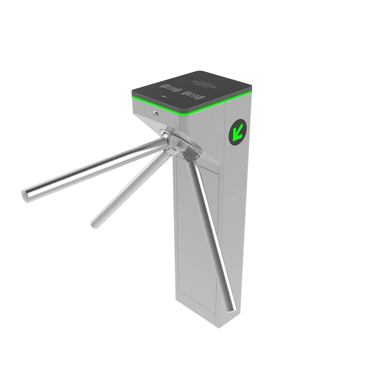 TORNIQUETE TRIPODE COMPACTO FABRICADO EN ACERO CON DISEÑO EJECUTIVO MTS1000 ZKTECO SU CUBIERTA ACRILICA PERMITE INSTALAR LECTORAS DE TARJETAS PASO BIDIRECCIONAL CUENTA CON PICTOGRAMAS LED A LOS COSTADOS QUE INDICAN EL SENTIDO DEL CRUCE SISTEMA DE CAIDA...-Acceso F&iacute;sico-ZKTECO-Bsai Seguridad & Controles