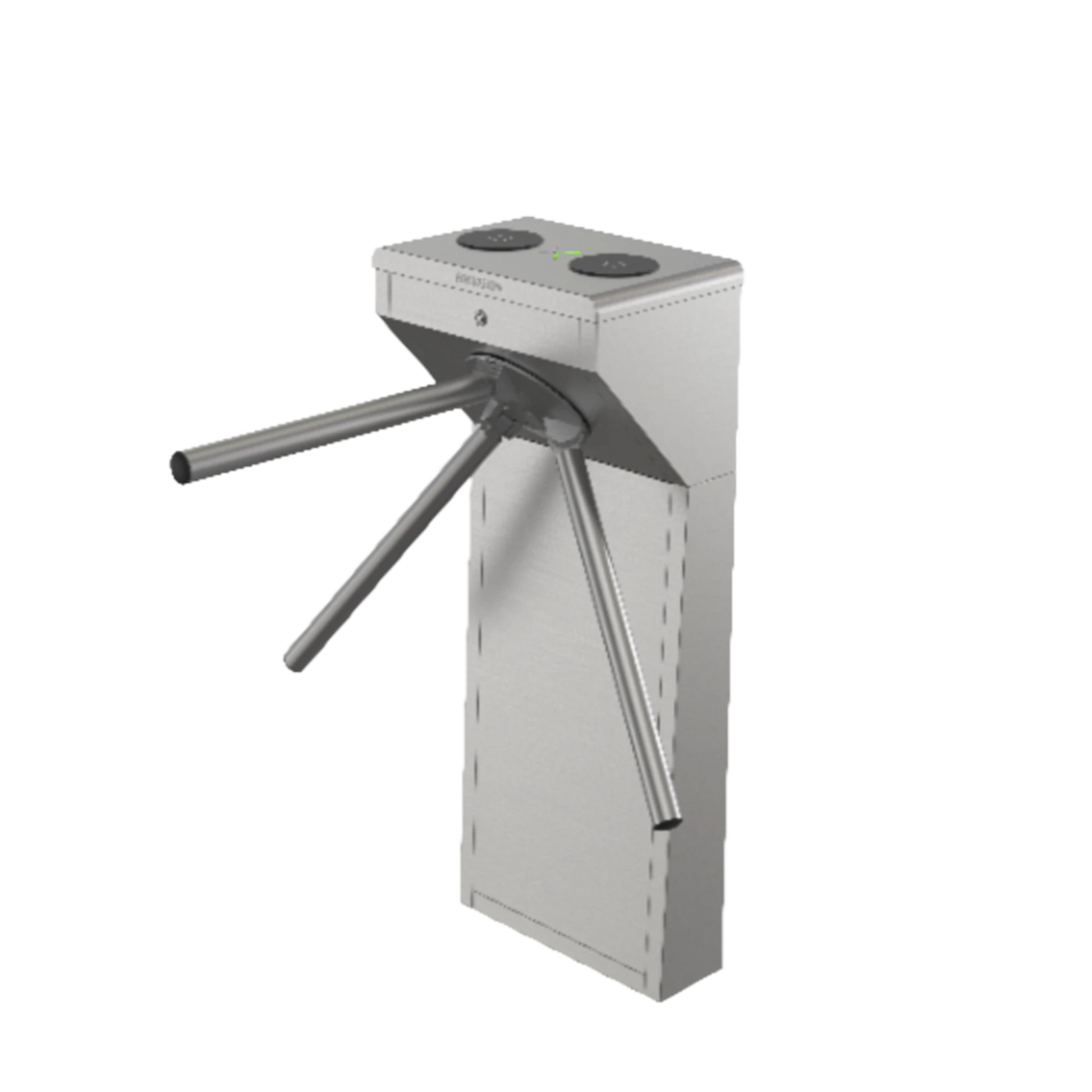 TORNIQUETE TRÍPODE DE ACERO INOXIDABLE CON INDICADORES DE ENTRADA-SALIDA / APERTURA EN CASO DE EMERGENCIA / INTEGRABLE CON CUALQUIER SISTEMA DE CONTROL DE ACCESO-Torniquetes y Puertas de Cortesía-HIKVISION-Bsai Seguridad & Controles