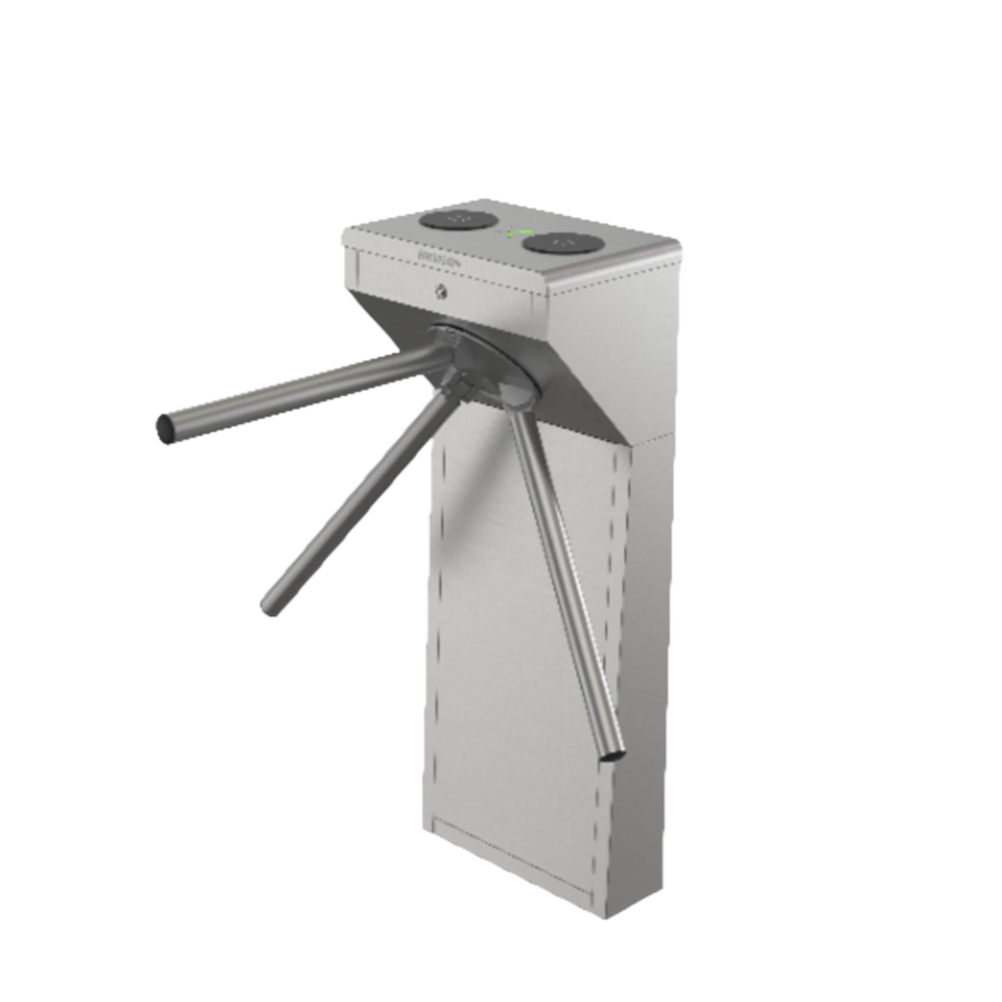 TORNIQUETE TRÍPODE DE ACERO INOXIDABLE CON INDICADORES DE ENTRADA-SALIDA / APERTURA EN CASO DE EMERGENCIA / INTEGRABLE CON CUALQUIER SISTEMA DE CONTROL DE ACCESO-Torniquetes y Puertas de Cortesía-HIKVISION-Bsai Seguridad & Controles