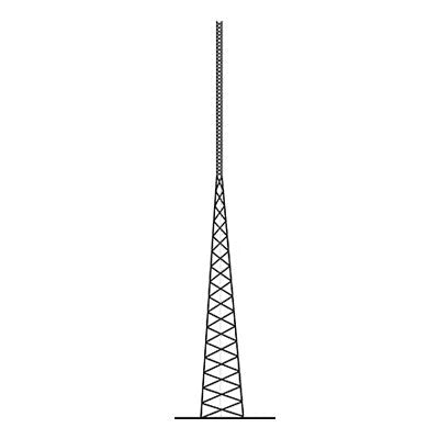 TORRE AUTOSOPORTADA TUBULAR ROHN DE 36 METROS LINEA SSV HEAVY DUTY.-Torres y Mástiles-ROHN-Bsai Seguridad & Controles