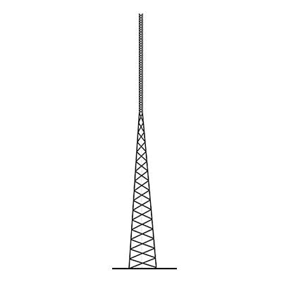 TORRE AUTOSOPORTADA TUBULAR ROHN DE 39 METROS LINEA SSV HEAVY DUTY.-Torres y Mástiles-ROHN-SS-130-D90K-Bsai Seguridad & Controles