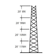 TORRE ESPECIAL AUTOSOPORTADA ROBUSTA DE 24 M. LINEA SSV HEAVY DUTY (SEC. 8 - 11)-Torres y Mástiles-ROHN-Bsai Seguridad & Controles