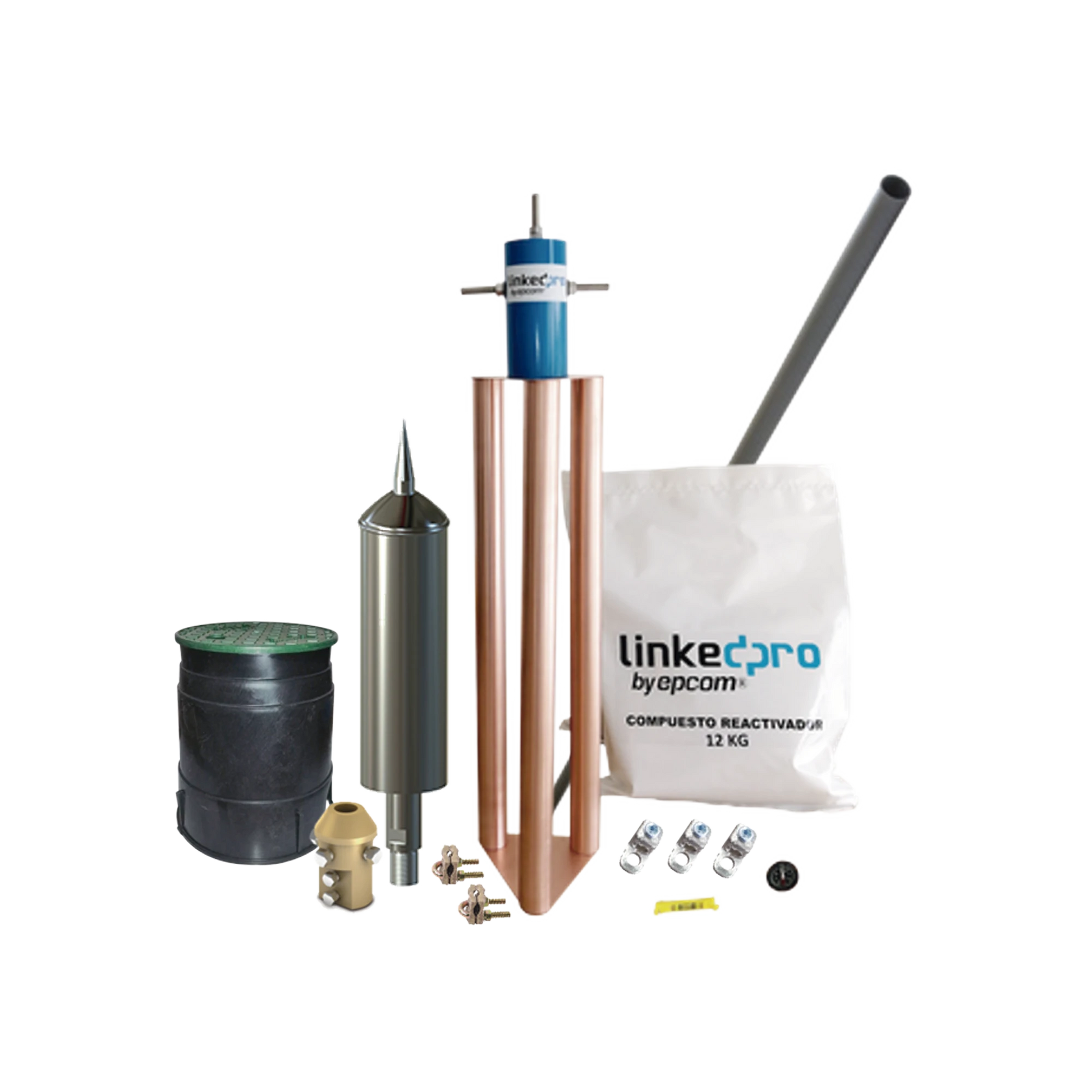 KIT PARARRAYO PDC FLASH CAPTOR, AVANCE DE CEBADO:15 ºΜS. DIÁMETRO DE PROTECCIÓN MÁX: 70 M. INCLUYE ELECTRODO Y ACCESORIOS P/TORRE.-Tierra Física y Pararrayos-APLICACIONES TECNOLOGICAS-Bsai Seguridad & Controles