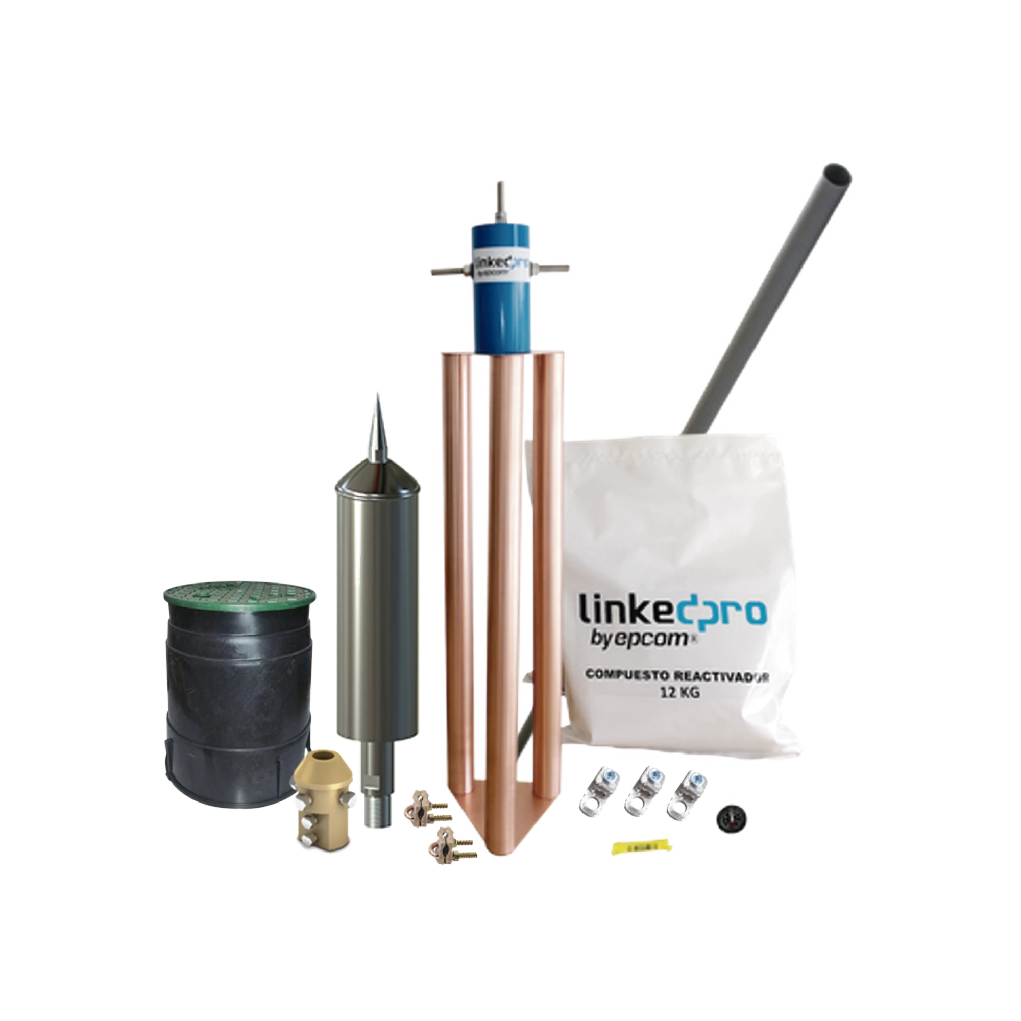 KIT PARARRAYO PDC FLASH CAPTOR, AVANCE DE CEBADO:15 ºΜS. DIÁMETRO DE PROTECCIÓN MÁX: 70 M. INCLUYE ELECTRODO Y ACCESORIOS P/TORRE.-Tierra Física y Pararrayos-APLICACIONES TECNOLOGICAS-Bsai Seguridad & Controles