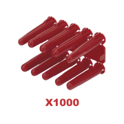 TAQUETE DE 1/4  PLÁSTICO PAQUETE DE 1000 PIEZAS PARA FIJAR OBJETOS CON TORNILLO EN MUROS Y TECHOS DE CONCRETO O SUPERFICIES SÓLIDAS, COMPATIBLE CON TORNILLO TH10X DE 10 X 1 1/2"  (1103-14000)