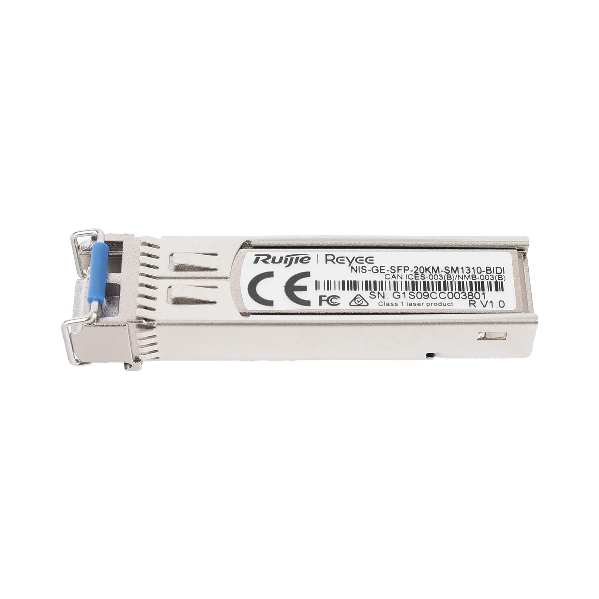 TRANSCEPTOR INDUSTRIAL BIDI MONOMODO SFP 1G (LADO A), HASTA 20 KILÓMETROS, TX 1310 / RX 1550, SOPORTA TEMPERATURAS DE -40° A 85° C-Networking-RUIJIE-NIS-GE-SFP-20KM-SM1310-BIDI-Bsai Seguridad & Controles