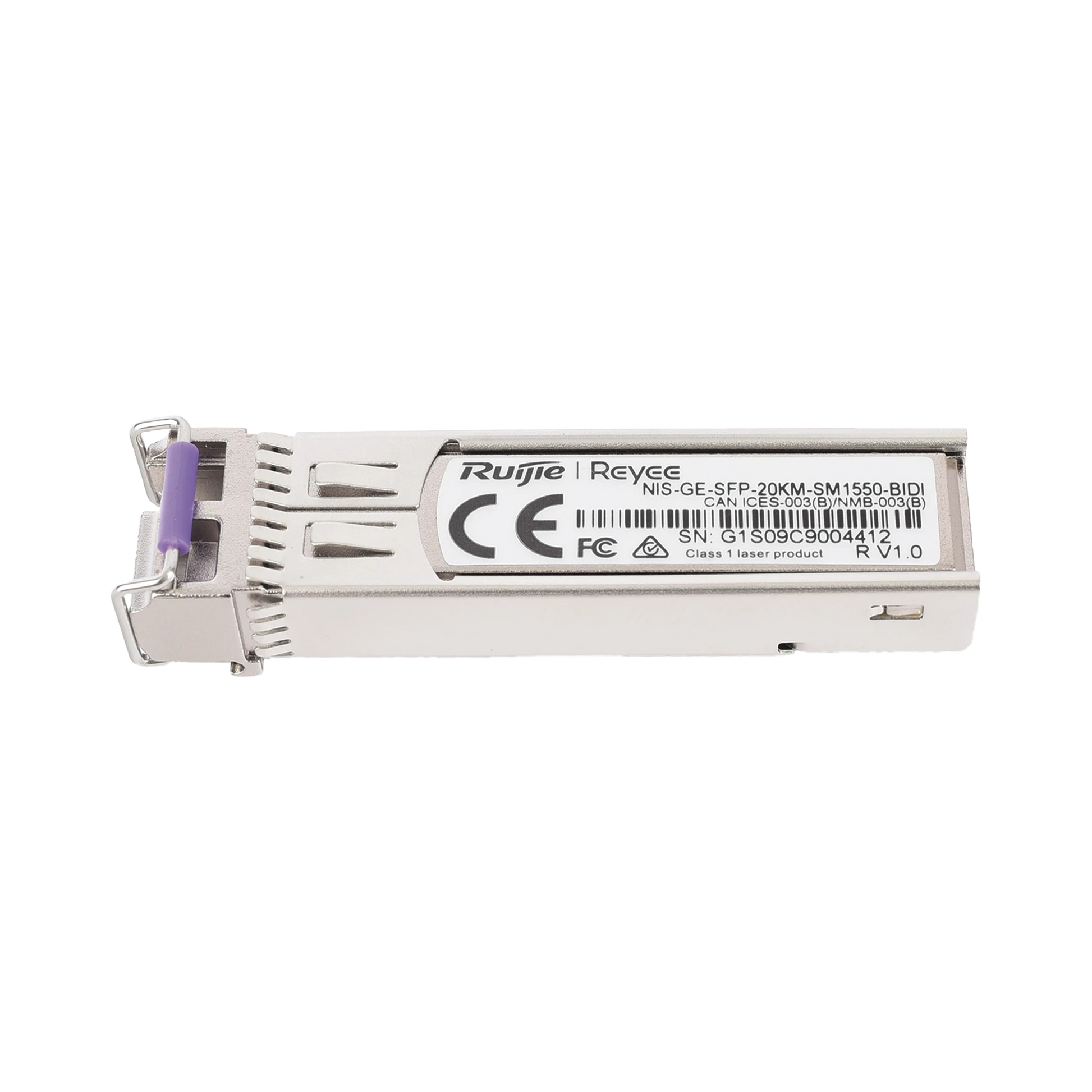 TRANSCEPTOR INDUSTRIAL BIDI MONOMODO SFP 1G (LADO B), HASTA 20 KILÓMETROS, TX 1550 / RX 1310, SOPORTA TEMPERATURAS DE -40° A 85° C-Networking-RUIJIE-NIS-GE-SFP-20KM-SM1550-BIDI-Bsai Seguridad & Controles