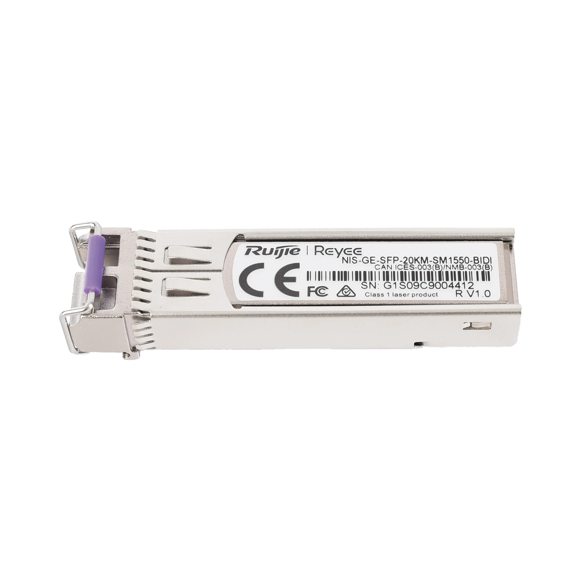 TRANSCEPTOR INDUSTRIAL BIDI MONOMODO SFP 1G (LADO B), HASTA 20 KILÓMETROS, TX 1550 / RX 1310, SOPORTA TEMPERATURAS DE -40° A 85° C-Networking-RUIJIE-Bsai Seguridad & Controles