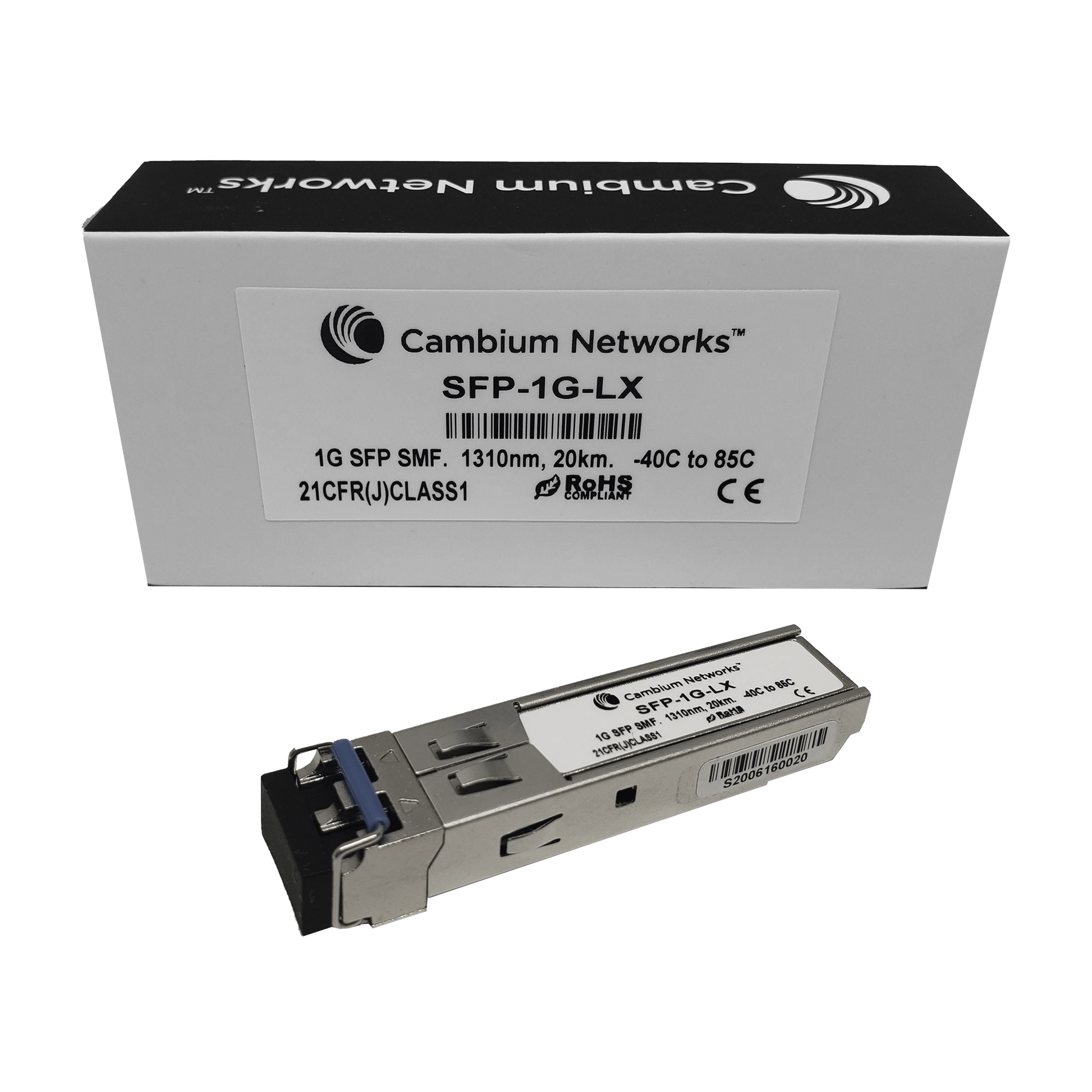 TRANSCEPTOR MINIGBIC SFP, 1 GBPS, MONOMODO, DISTANCIA HASTA 20 KM, CONECTOR LC-Transceptores de Fibra-CAMBIUM NETWORKS-Bsai Seguridad & Controles