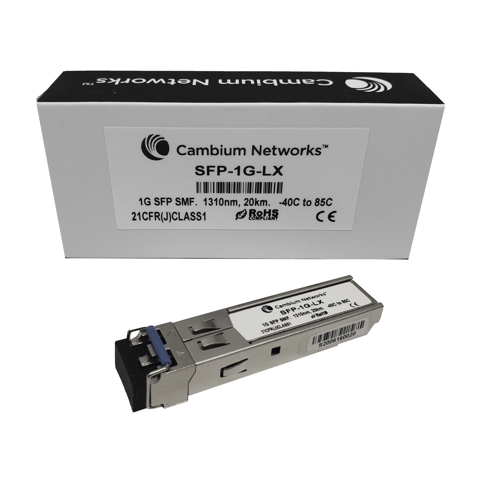 TRANSCEPTOR MINIGBIC SFP, 1 GBPS, MONOMODO, DISTANCIA HASTA 20 KM, CONECTOR LC-Transceptores de Fibra-CAMBIUM NETWORKS-Bsai Seguridad & Controles