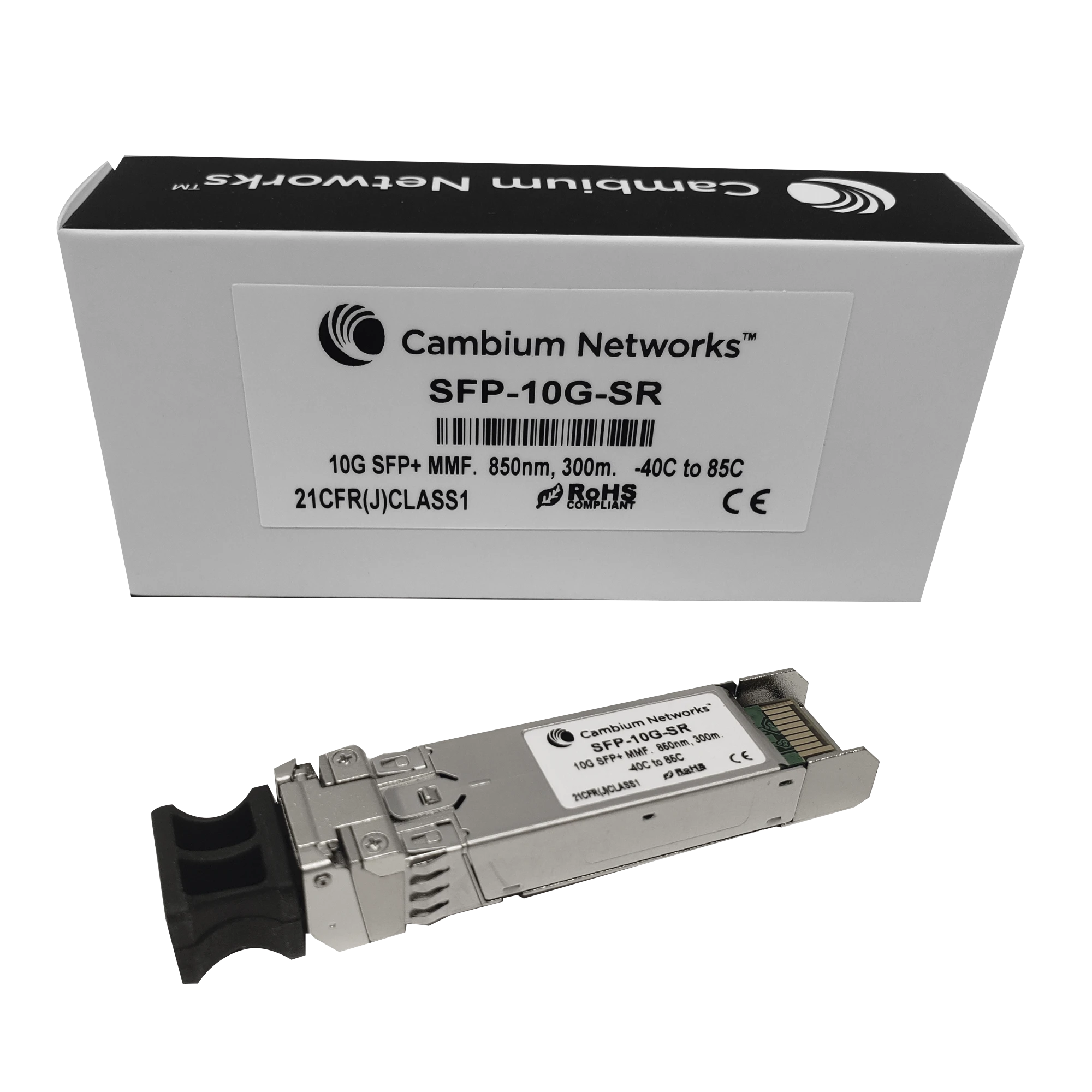 TRANSCEPTOR MINIGBIC SFP+ 10 GBPS MULTIMODO, DISTANCIA HASTA 300M, CONECTOR LC-Transceptores de Fibra-CAMBIUM NETWORKS-Bsai Seguridad & Controles