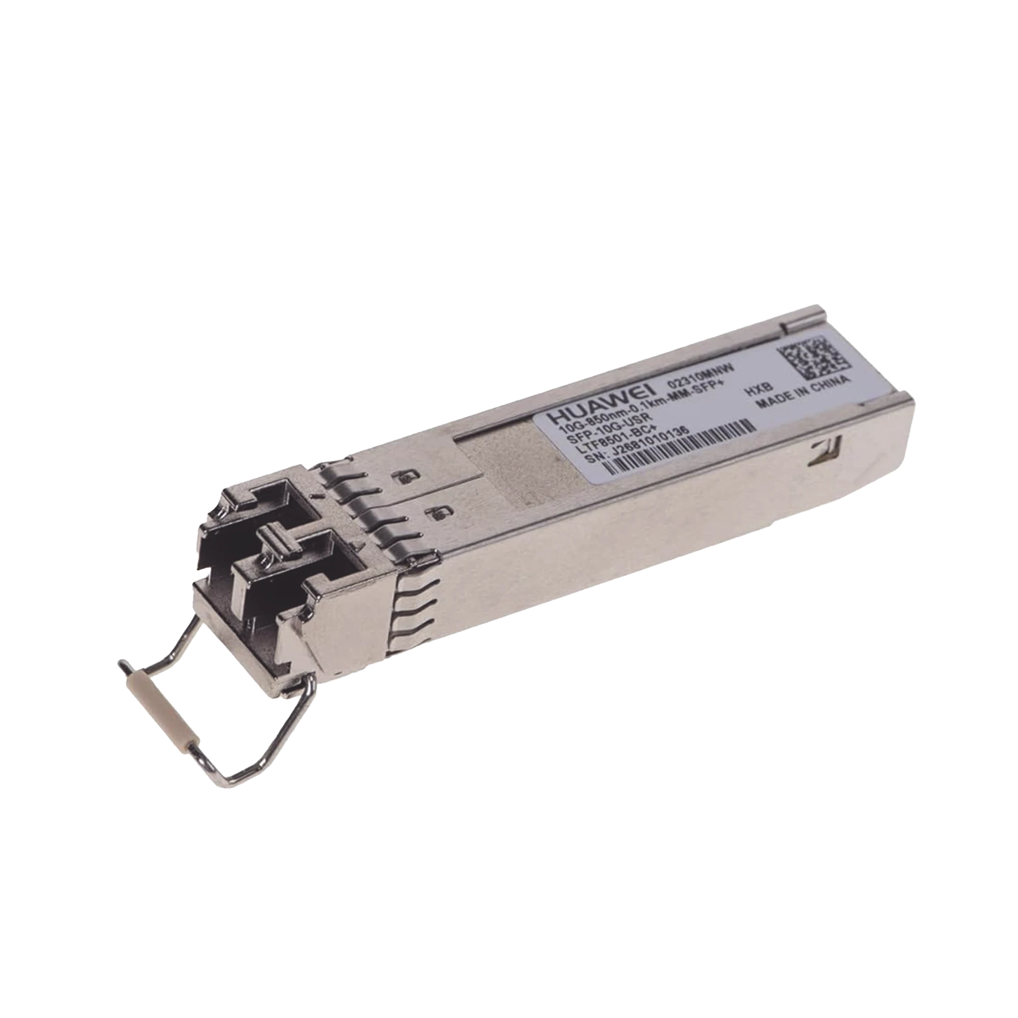 TRANSCEPTOR OPTICO SFP+ MINIGIBIC / 10GBPS DE VELOCIDAD / MULTIMODO / 850NM / HASTA 100M DE DISTANCIA / CONECTOR LC-Networking-HUAWEI-Bsai Seguridad & Controles