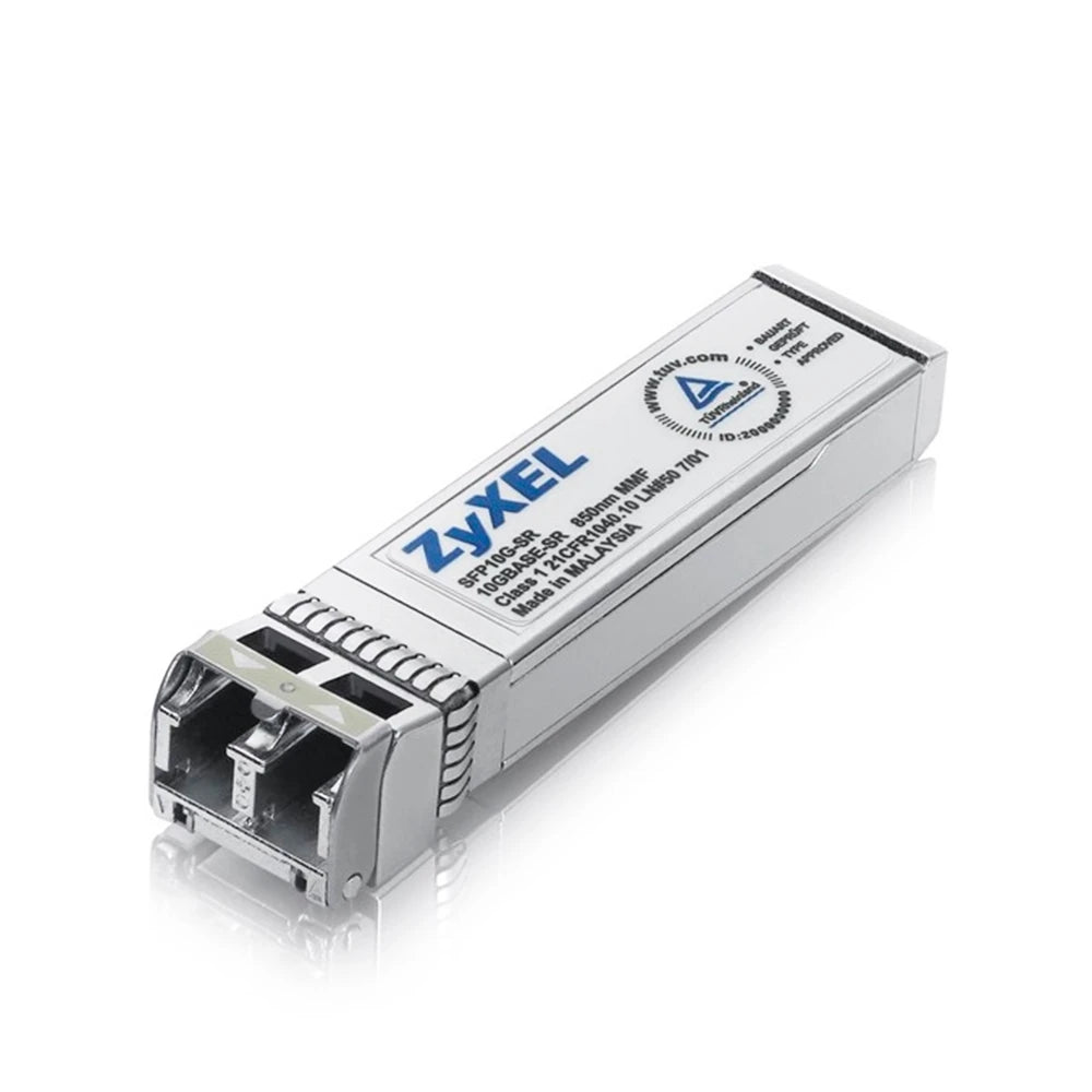 TRANSCEPTOR ZYXEL SFP10GSR VELOCIDAD DE TRANSMISIÓN DE 10 GBPS PARA FIBRA MULTIMODO CONCETOR LC DUPLEX 850NM DE LONGUITUD DE ONDA PARA DISTANCIAS DE 300 METROS-Convertidores de Medios-ZYXEL-Bsai Seguridad & Controles