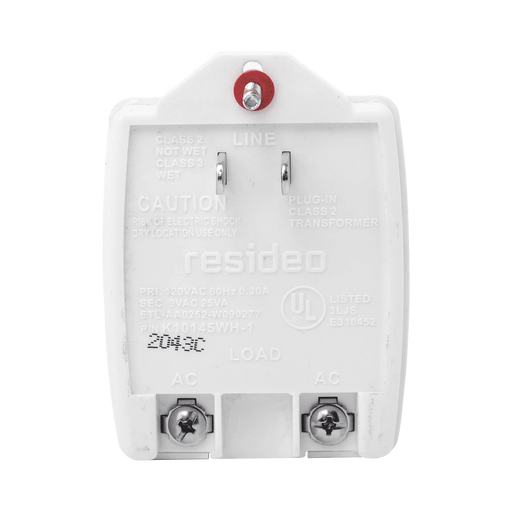 TRANSFORMADOR DE PARED 9 VCA, 25 VA.-Energía-HONEYWELL-K10145WH-1-Bsai Seguridad & Controles