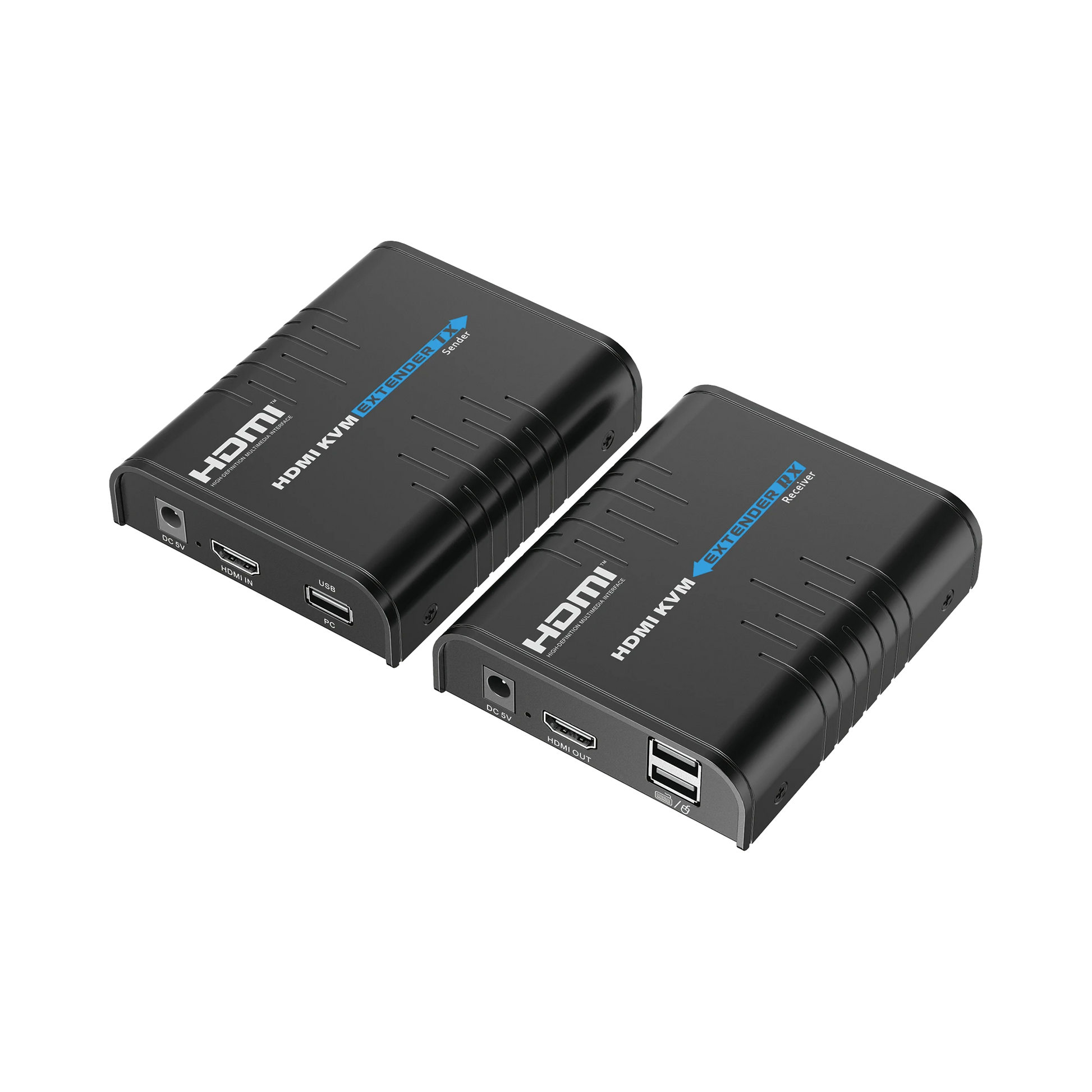 KIT EXTENSOR KVM (HDMI Y USB) HASTA 120 METROS / RESOLUCIÓN 1080P @ 60 HZ / SOPORTA STP Y UTP CAT5/5E/6 / SOPORTA SWITCH GIGABIT PARA CONTROL KVM MÚLTIPLE / SOPORTA HASTA 253 RECEPTORES / TRANSMITE EL VIDEO Y CONTROLA TU DVR VÍA USB-Accesorios-EPCOM TITANIUM-Bsai Seguridad & Controles