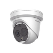 TURRET IP DUAL / TÉRMICA 6.9 MM (256 X 192) / ÓPTICO 6.4 MM (4 MEGAPIXEL) / TERMOMÉTRICA / DETECCIÓN DE TEMPERATURA / POE /EXTERIOR IP66 / SIRENA Y LUZ INTERMITENTE INTEGRADA / MICROSD-Cámaras IP y NVRs-HIKVISION-Bsai Seguridad & Controles