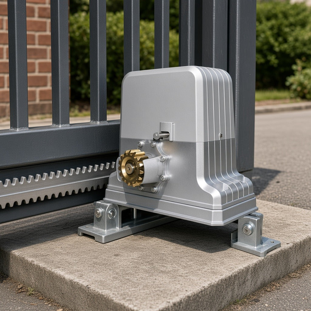 WEJOIN WJPKMP202 - MOTOR PARA PORTÓN DESLIZANTE / PESO MÁXIMO 1800 KG / CONTROL REMOTO 418 MHZ / LIMITES FÍSICOS [TVB349001] instalado