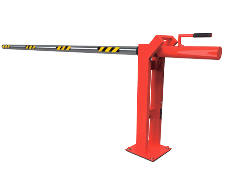 SAXXON EH60L - BARRERA MANUAL PARA CONTROL DE ACCESO VEHICULAR / 6 METROS / BRAZO DE ALUMINIO / REFLEJANTES / COLOR ROJO-Barreras Vehicular-SAXXON-Bsai Seguridad & Controles