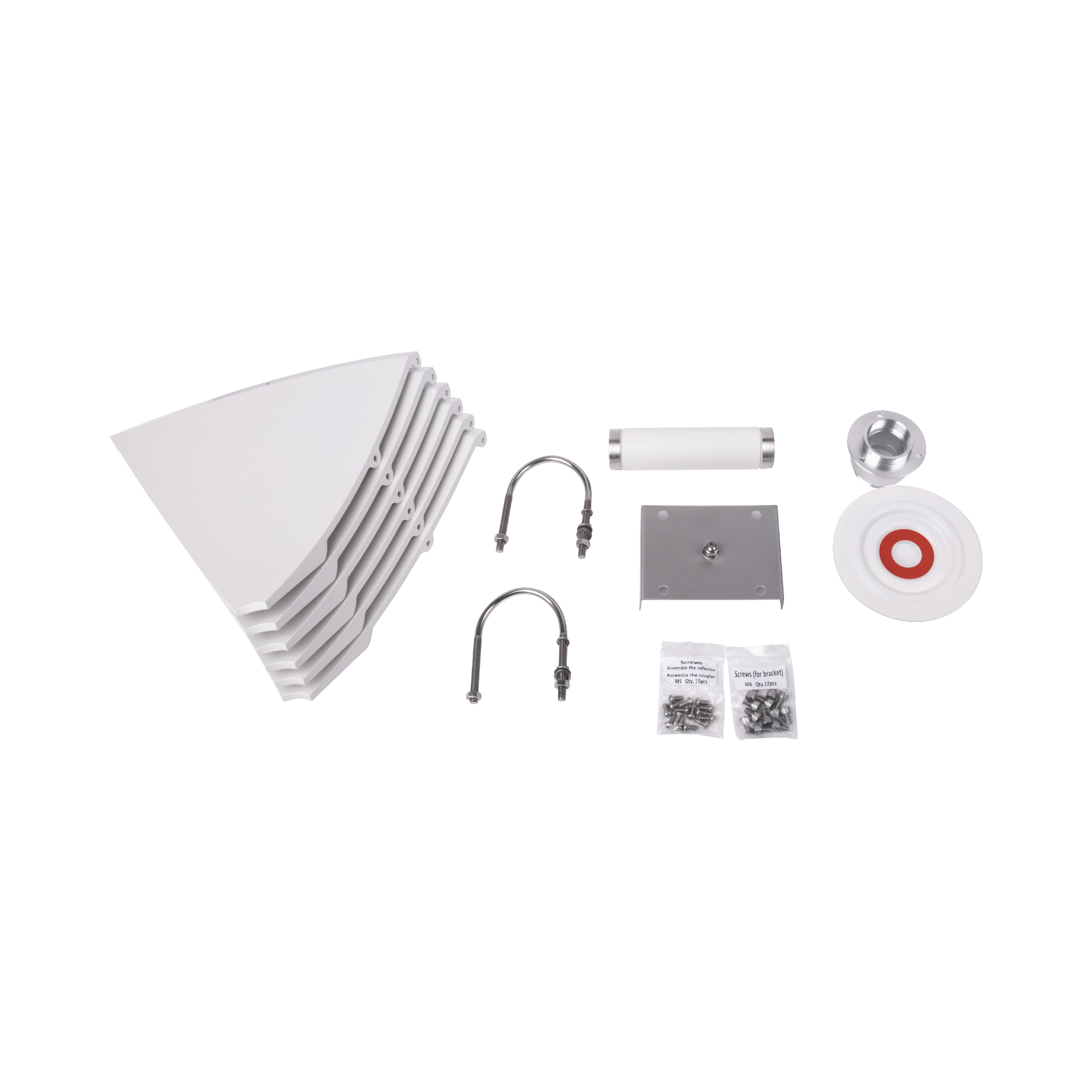 ANTENA DIRECCIONAL PARA C5X, B5X, DOBLE POLARIDAD 45 ° Y 90 °, 4.9 - 6.5 GHZ, 2 FT, GANANCIA DE 30 DBI, MONTAJE INCLUIDO