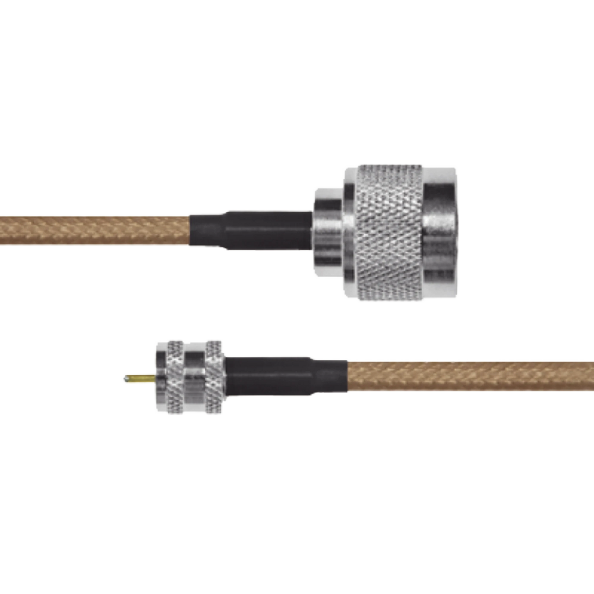 JUMPER DE CABLE COAXIAL RG-142/U DE 180 CM Y CONECTORES N MACHO A MINI-UHF MACHO.-Cableado-EPCOM INDUSTRIAL-Bsai Seguridad & Controles