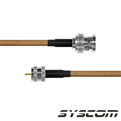 CABLE COAXIAL RG-142/U DE 60 CM. PARA 50 OHM, CON CONECTORES BNC MACHO A MINI UHF MACHO.-Cableado-EPCOM INDUSTRIAL-Bsai Seguridad & Controles
