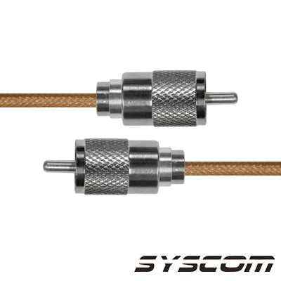 CABLE COAXIAL RG-142/U DE 60 CM, CON CONECTORES UHF MACHO A UHF MACHO (PL-259).-Cableado-EPCOM INDUSTRIAL-Bsai Seguridad & Controles
