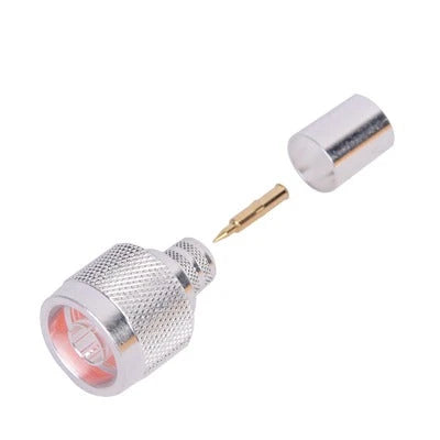 CONECTOR N MACHO DE ANILLO PLEGABLE EN CABLES CON CONDUCTOR CENTRAL AWG-11 Ó 13 TIPO RG-8/U (BELDEN 8237), RG213/U (8267), RG214 (8268).-Conectores-RF INDUSTRIES,LTD-Bsai Seguridad & Controles