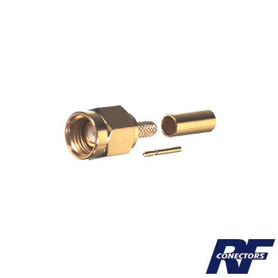 CONECTOR SMA MACHO INVERSO DE ANILLO PLEGABLE PARA INSTALAR EN CABLES RG-174/U Y RG-316/U.-Conectores-RF INDUSTRIES,LTD-Bsai Seguridad & Controles